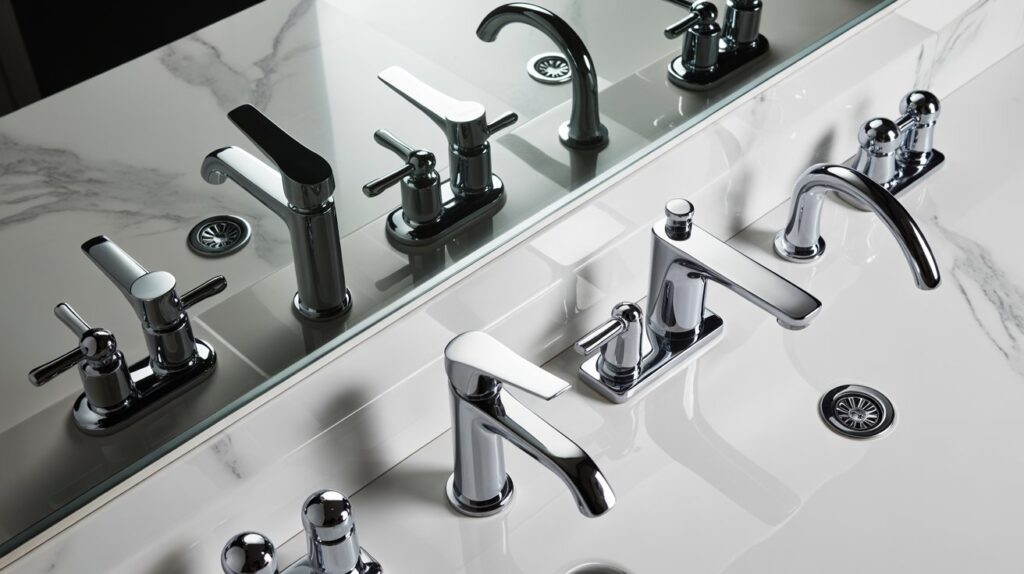 types of bathroom faucets