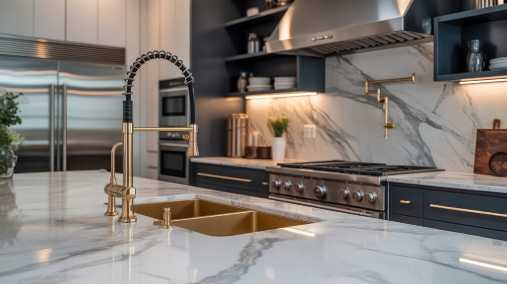 types of kitchen faucets