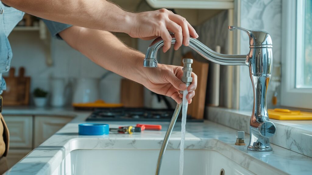 how to install kitchen faucet